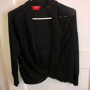 Charlotte Russe Black Cardigan Sweater- a little sparkle and this is a cute days